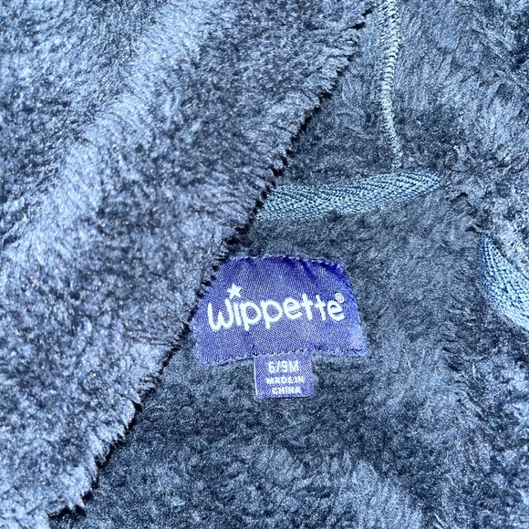 NWT Dark/navy blue baby bear winter suit with foldover mittens 6-9 mo - Picture 3 of 3